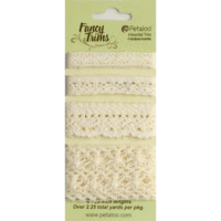 Petaloo - Flora Doodles Collection - Fancy Trims - Crochet Lace - Cream