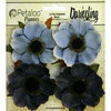 Petaloo - Darjeeling Collection - Floral Embellishments - Anenome - Blue