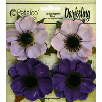 Petaloo - Darjeeling Collection - Floral Embellishments - Anenome - Purple