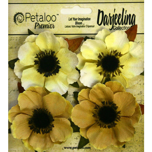 Petaloo - Darjeeling Collection - Floral Embellishments - Anenome - Yellow