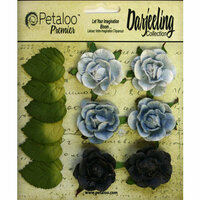 Petaloo - Darjeeling Collection - Floral Embellishments - Garden Rosette - Blue