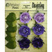 Petaloo - Darjeeling Collection - Floral Embellishments - Garden Rosette - Purple