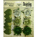 Petaloo - Darjeeling Collection - Floral Embellishments - Garden Rosette - Green
