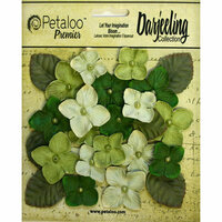 Petaloo - Darjeeling Collection - Floral Embellishments - Hydrangeas - Green