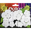 Petaloo - Color Me Crazy Collection - Crocheted Flowers - White