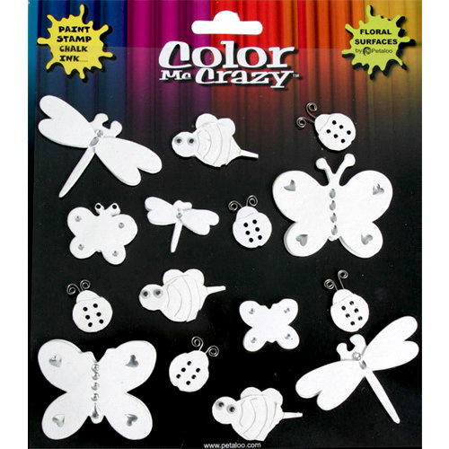 Petaloo - Color Me Crazy Collection - 3 Dimensional Foam Peel-n-Stick Stickers - Spring