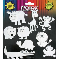 Petaloo - Color Me Crazy Collection - 3 Dimensional Foam Peel-n-Stick Stickers - Animals