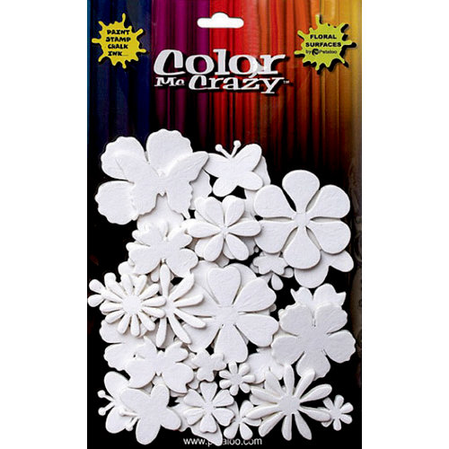 Petaloo - Color Me Crazy Collection - 3 Dimensional Foam Stickers - Flowers and Butterflies