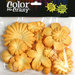 Petaloo - Color Me Crazy Collection - Mulberry Paper Flowers - Amber