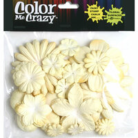 Petaloo - Color Me Crazy Collection - Mulberry Paper Flowers - Cream