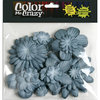 Petaloo - Color Me Crazy Collection - Mulberry Paper Flowers - Grey Blue