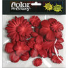 Petaloo - Color Me Crazy Collection - Mulberry Paper Flowers - Red