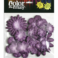 Petaloo - Color Me Crazy Collection - Mulberry Paper Flowers - Purple