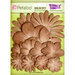 Petaloo - Color Me Crazy Collection - Core Matched Mulberry Paper Flowers - Brownie