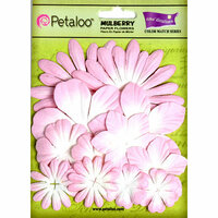 Petaloo - Color Me Crazy Collection - Core Matched Mulberry Paper Flowers - Sugar and Spice Pink