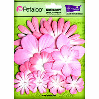 Petaloo - Color Me Crazy Collection - Core Matched Mulberry Paper Flowers - In the Pink
