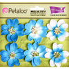Petaloo - Flora Doodles Collection - Mulberry Flowers - Camelia - Marine Blue