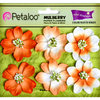 Petaloo - Flora Doodles Collection - Mulberry Flowers - Camelia - Tangerine