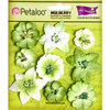 Petaloo - Flora Doodles Collection - Mulberry Flowers - Mini Floral - Mantis Green