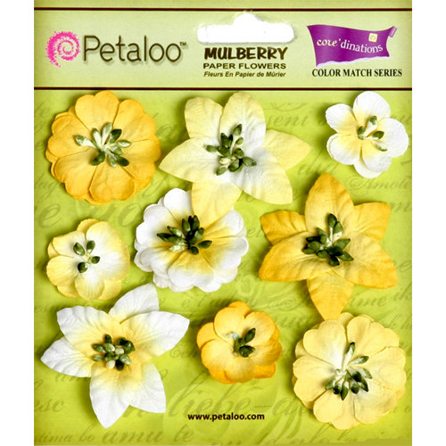 Petaloo - Flora Doodles Collection - Mulberry Flowers - Mini Floral - Tulip Yellow