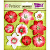 Petaloo - Flora Doodles Collection - Mulberry Flowers - Mini Floral - Cardinal Red