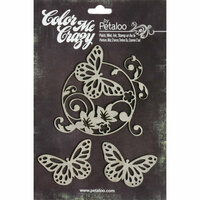 Petaloo - Color Me Crazy Collection - Chipboard Pieces - Butterflies
