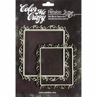 Petaloo - Color Me Crazy Collection - Chipboard Pieces - Fancy Frames