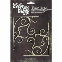 Petaloo - Color Me Crazy Collection - Chipboard Pieces - Fancy Corners Small