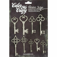 Petaloo - Color Me Crazy Collection - Chipboard Pieces - Keys
