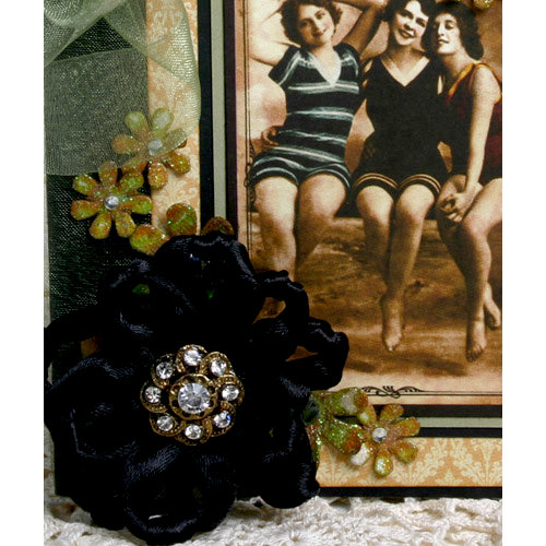 Petaloo - Estate Collection - Knotted Ribbon Flower - Black