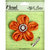 Petaloo - Estate Collection - Rounded Ribbon Flower with Gem Center - Orange