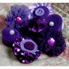 Petaloo - Expressions Collection - Mini Fabric Flowers - Purple
