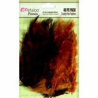 Petaloo - Expressions Collection - Feathers - Chocolate and Camel