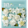 Petaloo - DIY Paintables Collection - Floral Embellishments - Botanica Minis - White