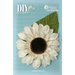 Petaloo - DIY Paintables Collection - Floral Embellishments - Burlap Giant Sunflower - Ivory