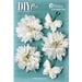 Petaloo - DIY Paintables Collection - Floral Embellishments - Mums and Butterflies - White
