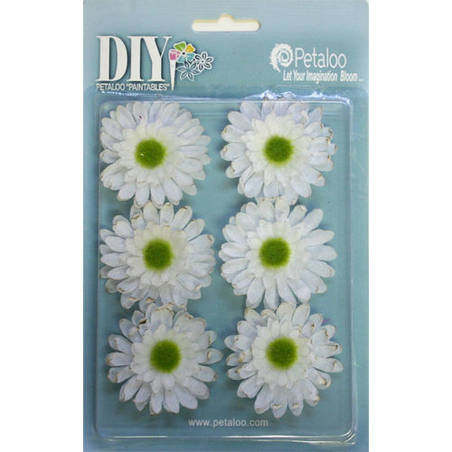 Petaloo - DIY Paintables Collection - Floral Embellishments - Gerber Daisy - White