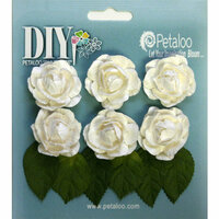 Petaloo - DIY Paintables Collection - Floral Embellishments - Mini Garden Rosettes - White