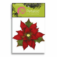 Petaloo - Holiday Collection - Flowers - Pointsettia Peel and Stick - Large - Red, CLEARANCE