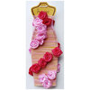 Petaloo - Ribbon Rose Garland - Pink and Fuchsia - 4 Feet