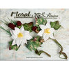 Petaloo - Canterbury Collection - Poinsettia and Berries Picks - White
