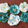 Petaloo - Canterbury Collection - Roses - Teal