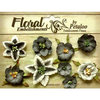 Petaloo - Canterbury Collection - Floral Embellishments - Mini - Charcoal