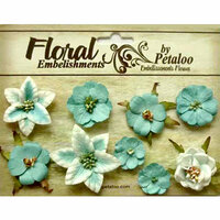 Petaloo - Canterbury Collection - Floral Embellishments - Mini - Teal