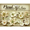 Petaloo - Canterbury Collection - Floral Embellishments - Mini - Vanilla