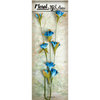 Petaloo - Canterbury Collection - Flowering Vine Spray - Turquoise