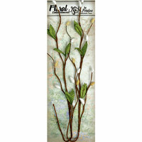 Petaloo - Canterbury Collection - Willow Vine - White and Yellow