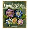 Petaloo - Canterbury Collection - Floral Embellishments - Naturals - Blue and Amethyst