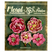 Petaloo - Canterbury Collection - Floral Embellishments - Glittered Fleur - Roses