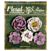 Petaloo - Canterbury Collection - Floral Embellishments - Glittered Fleur - Amethysts